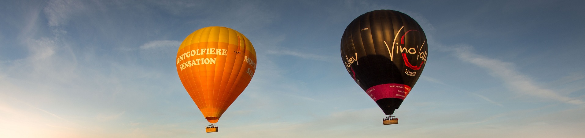 deux montgolfières en vol