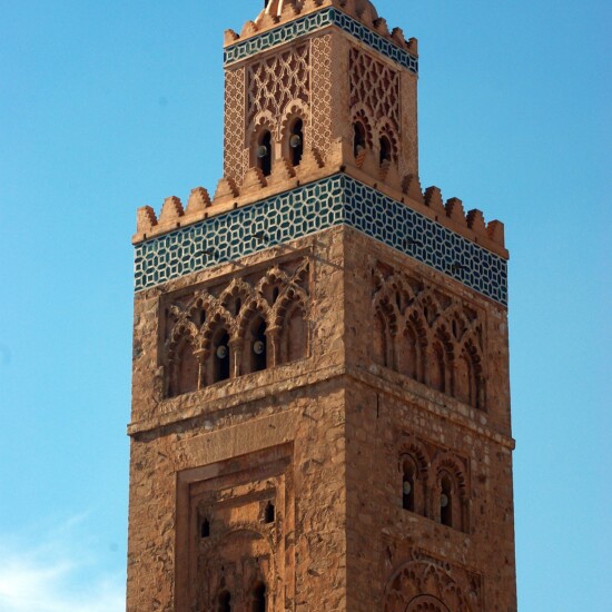 Minaret à Marrakech.