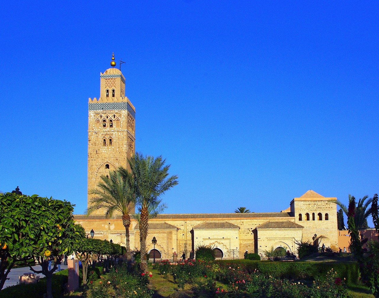 Grande mosquée à Marrakech.