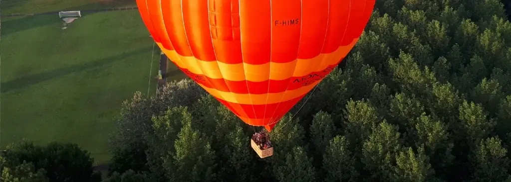 Vol en montgolfiere en touraine.