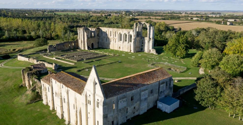abbaye de maillezais dans le marais poitevin