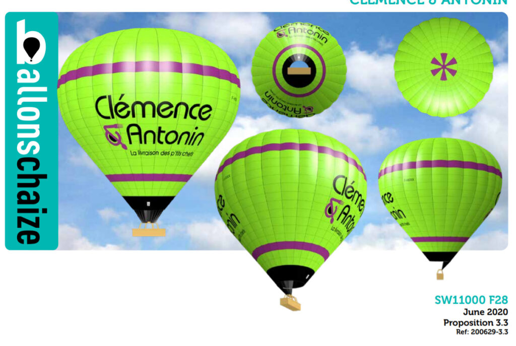 ballon publicitaire clémence et antonin 2021