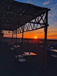 coucher de soleil en terrasse