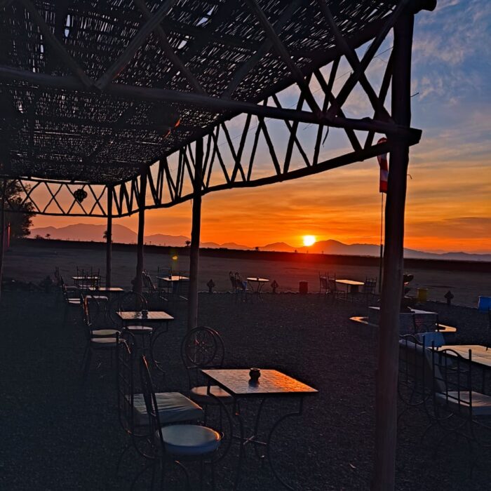 coucher de soleil en terrasse