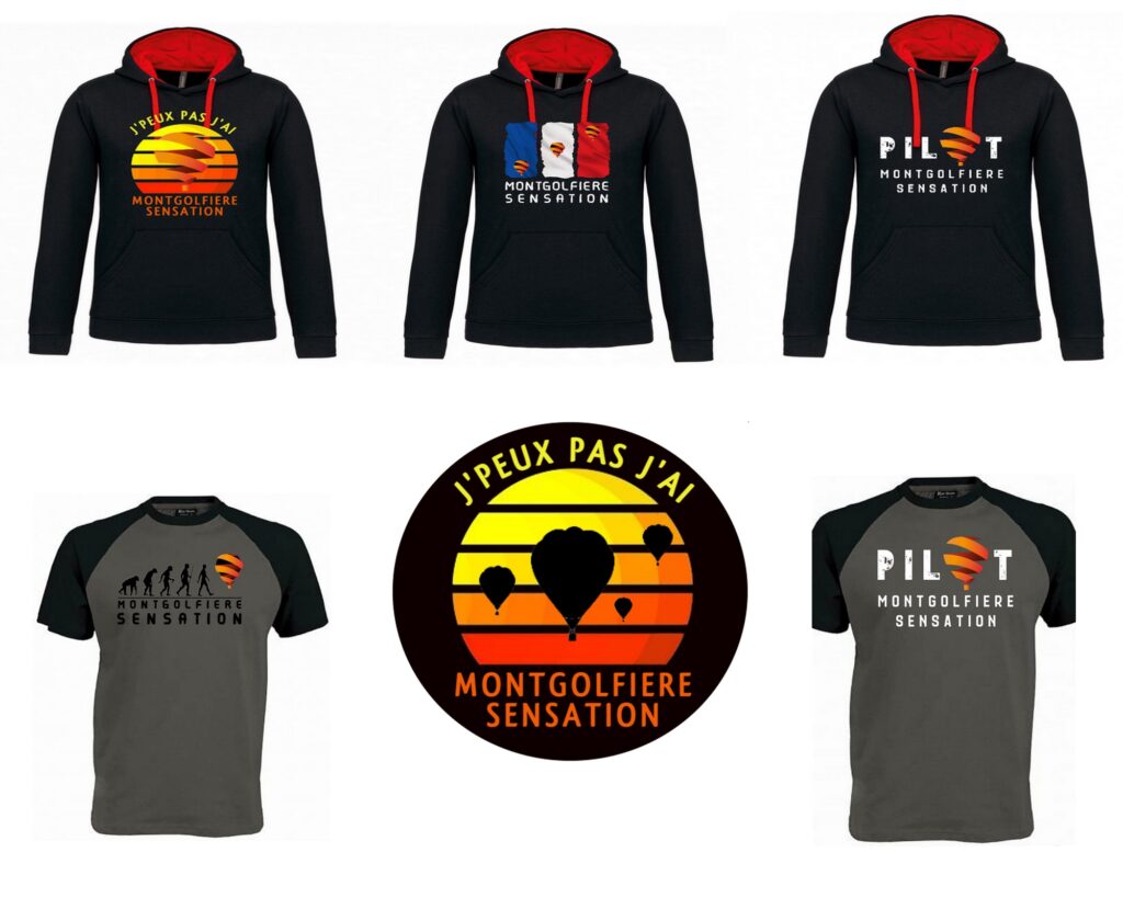 Sweats et T-shirts Montgolfière Sensation