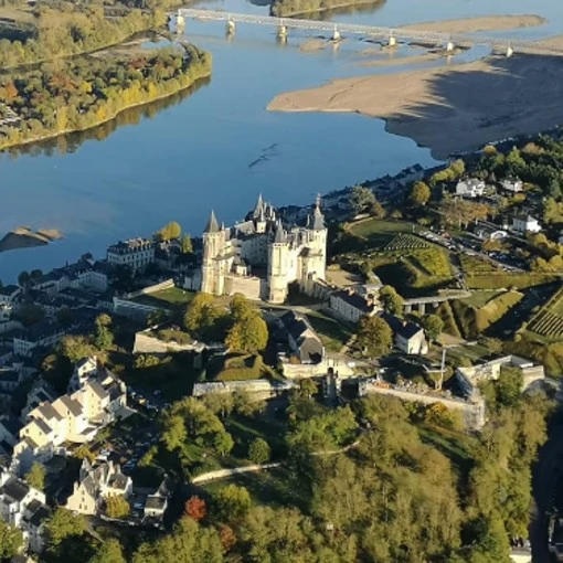 passage en montgolfière au dessus de saumur en anjou