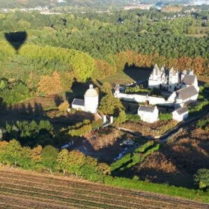 Saumur en ballon montgolfiere sensation chateau de boumois vu de nacelle.
