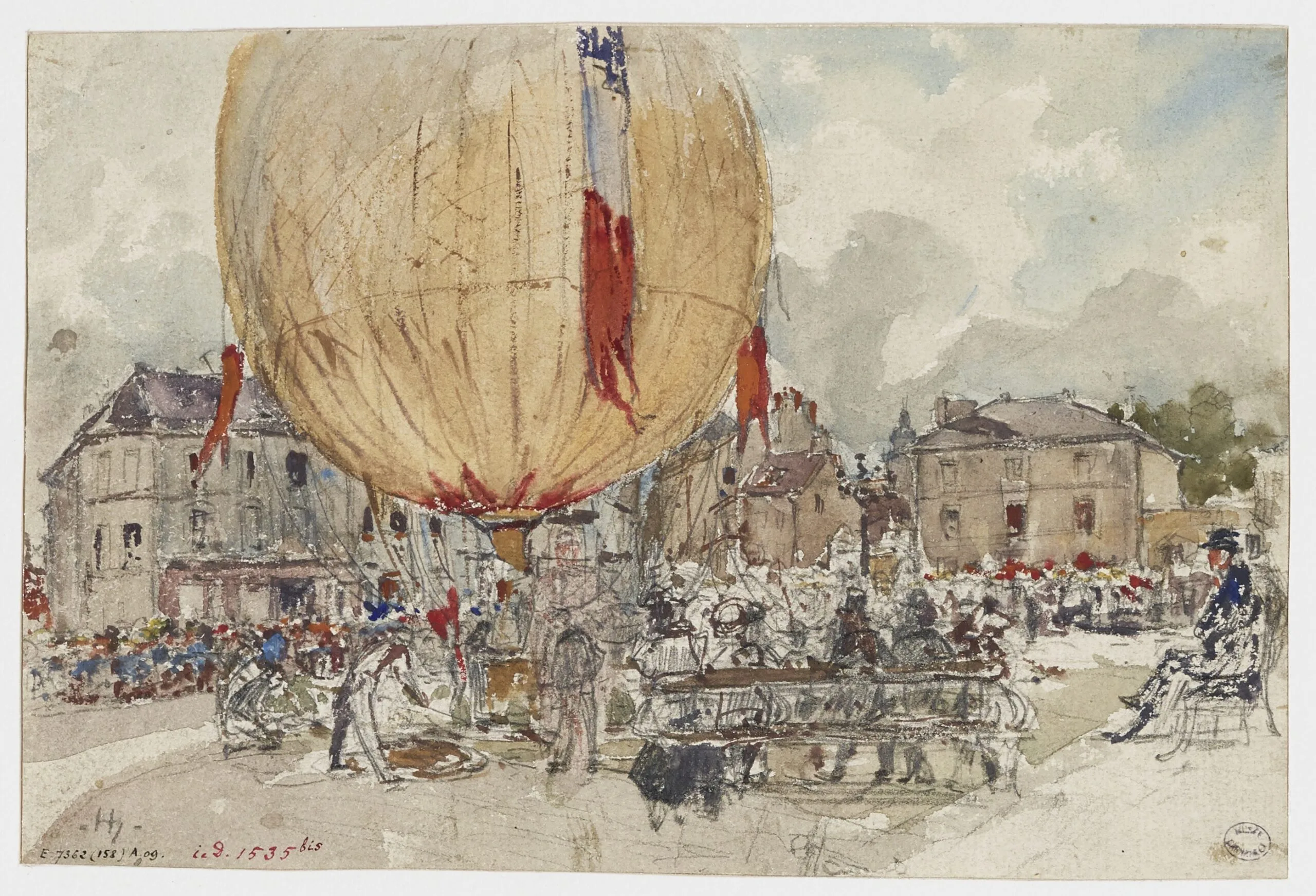 Lancement d'une montgolfière (titre factice).