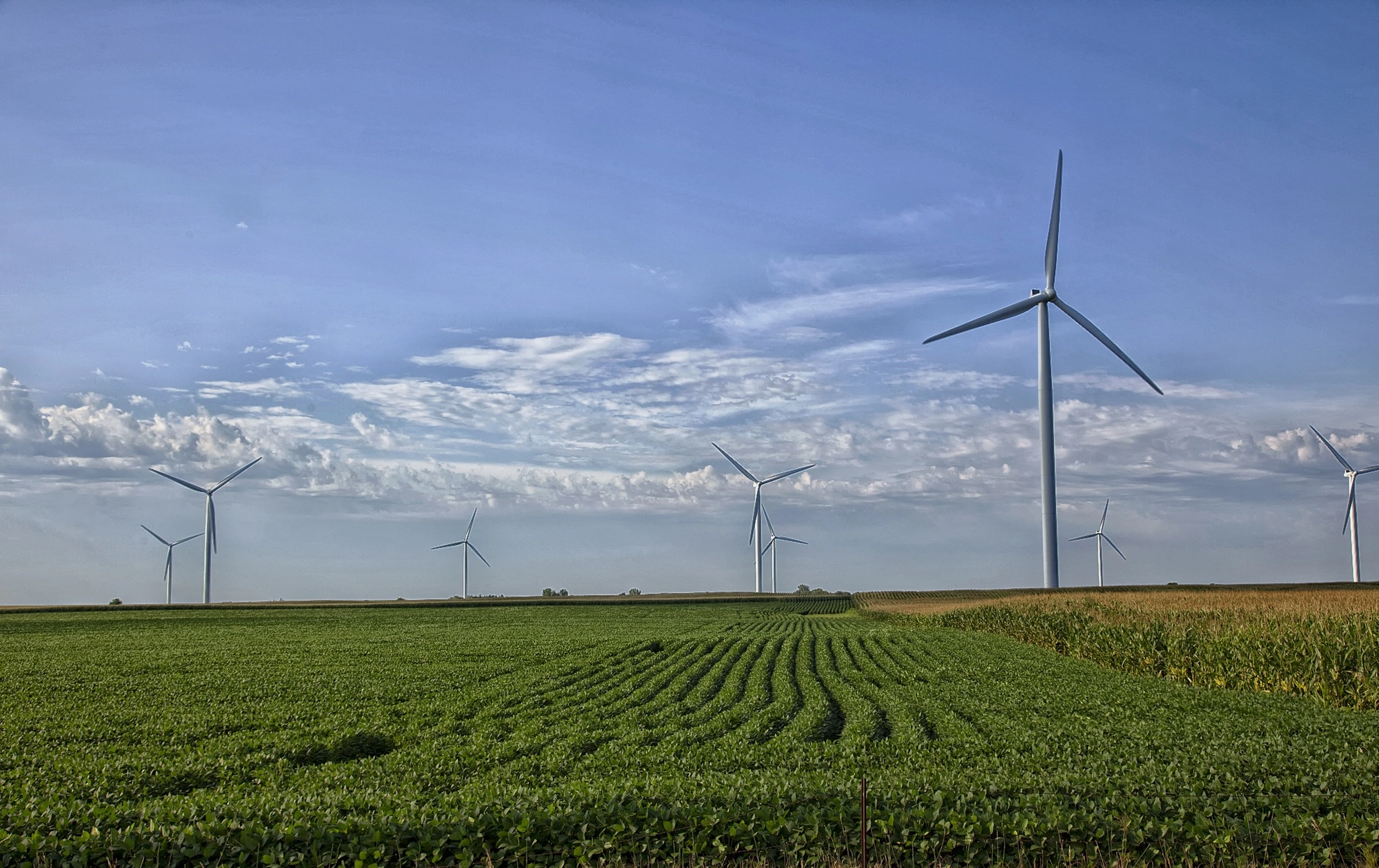 Eolienne campagne.