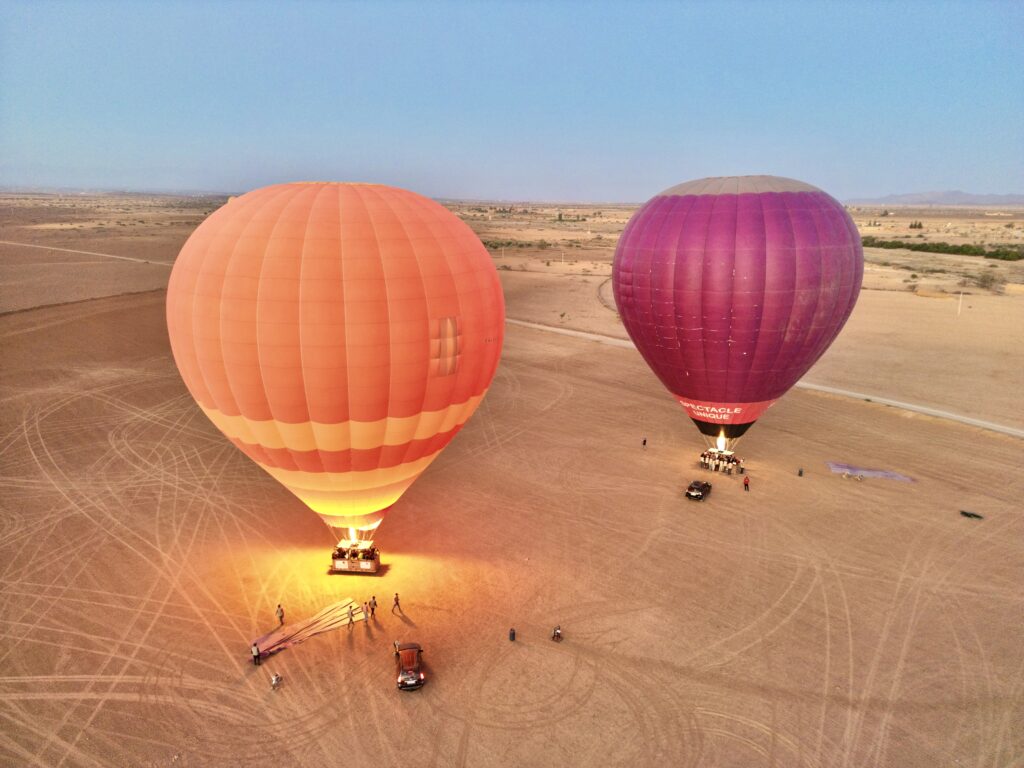 décollage de montgolfière marrakech