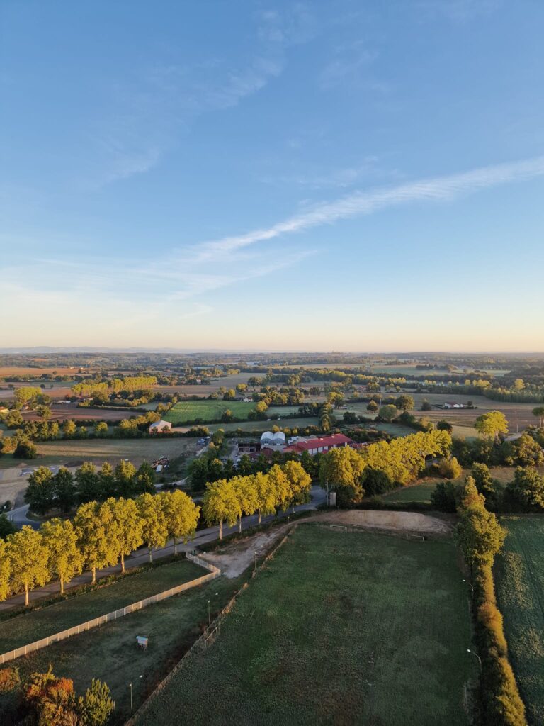 Vol sur la région de Dombes dans le département de l'Ain