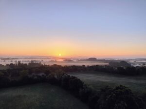 Levé de soleil à Chinon