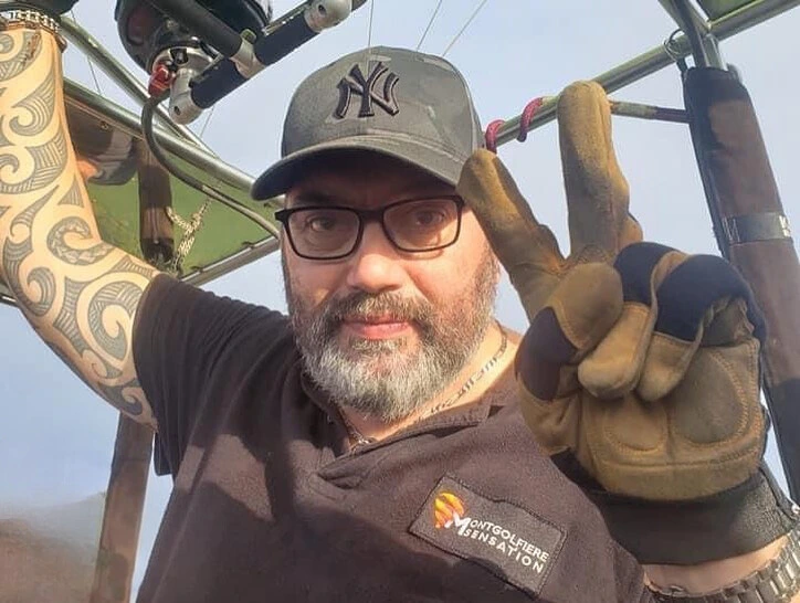 Pilote Cyril dans une nacelle